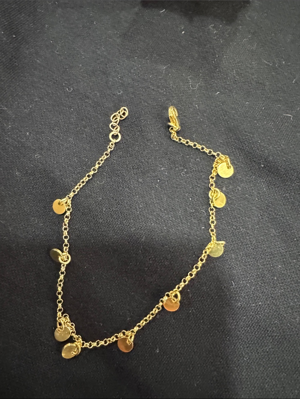Gold Disc Charm Anklet - Women Jewelry from Dubai